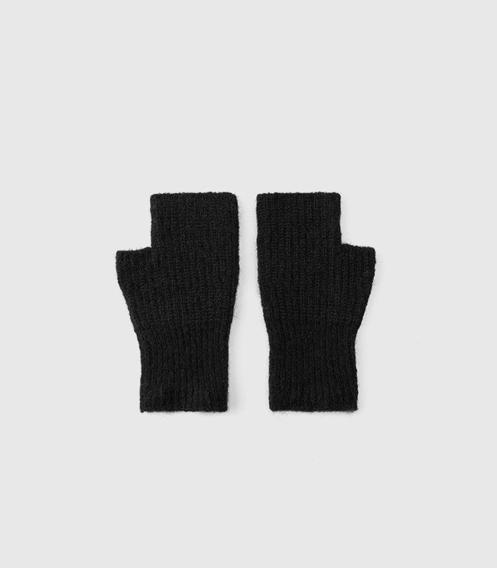 Short ribbed mittens
